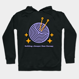 Knitting cheaper than therapy Hoodie